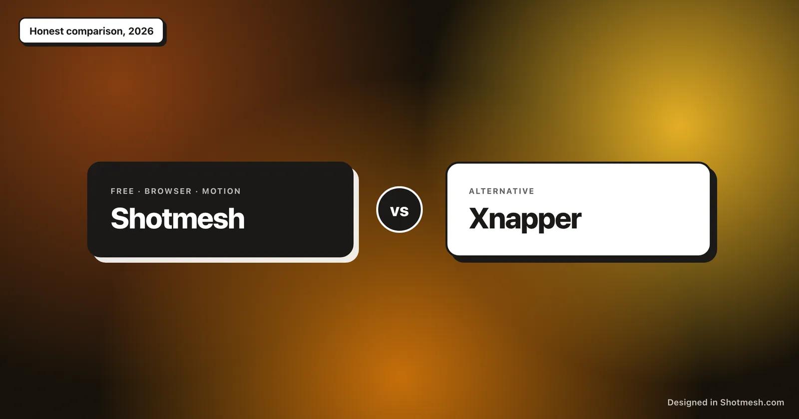 Shotmesh compared with Xnapper